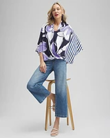 Floral Surplice Poncho