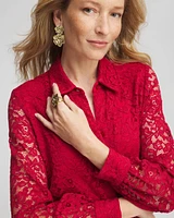 Lace Shirt Dress