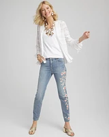Pointelle Open Front Cardigan Sweater