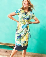 Twist-Front Knit Dress