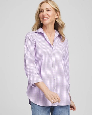No Iron™ Gingham Sateen Shirt