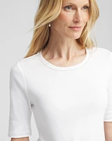 Caviar Bead Elbow Sleeve Tee