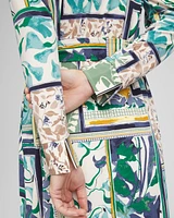 Patchwork Print Maxi Shirtdress