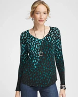 Dots V-Neck Pullover Sweater