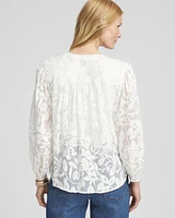 Chiffon Embroidered Shirt