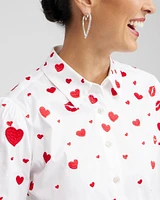 Embroidered Hearts Shirt