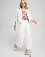 High Rise Wide Leg Cropped Jeans