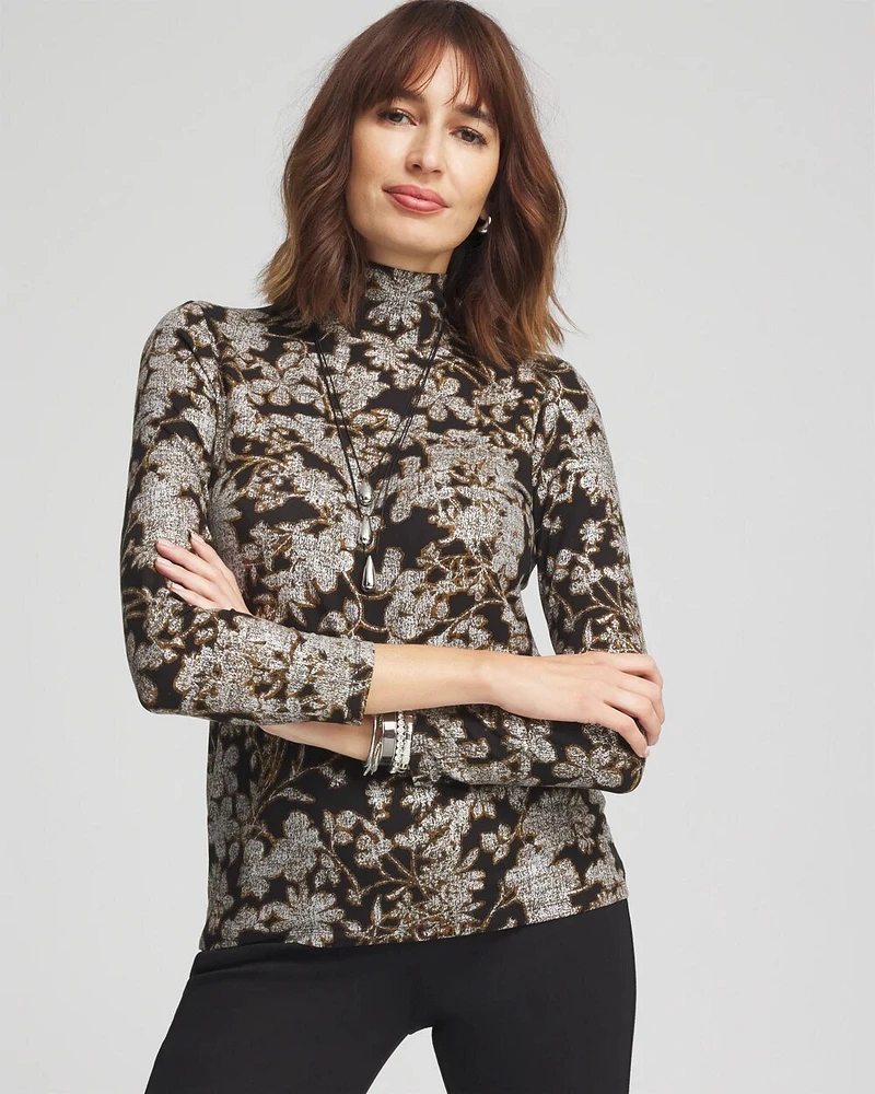 Touch of Cool™ Floral Foil Layering Tee