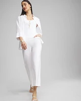 Petite Brigitte Wide Leg Cropped Pants