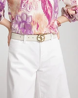 Reversible Matte CC Logo Trouser Belt