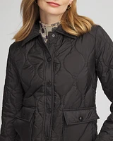 Faux Nylon Quilted Jacket
