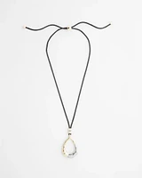Adjustable Mixed Metal Pendant Necklace