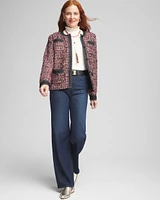 Tweed & Denim Trim Jacket