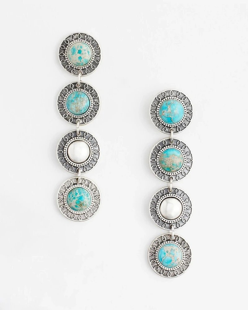 No Droop® Jasper Stone Drop Earrings