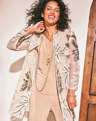 Travelers™ Collection Sequin-Mesh Jacket