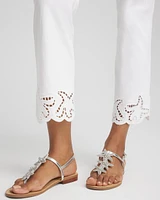 Brigitte™ Pull-On Cutwork Cropped Pants