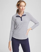 Zenergy® UPF Snap-front Mockneck Pullover