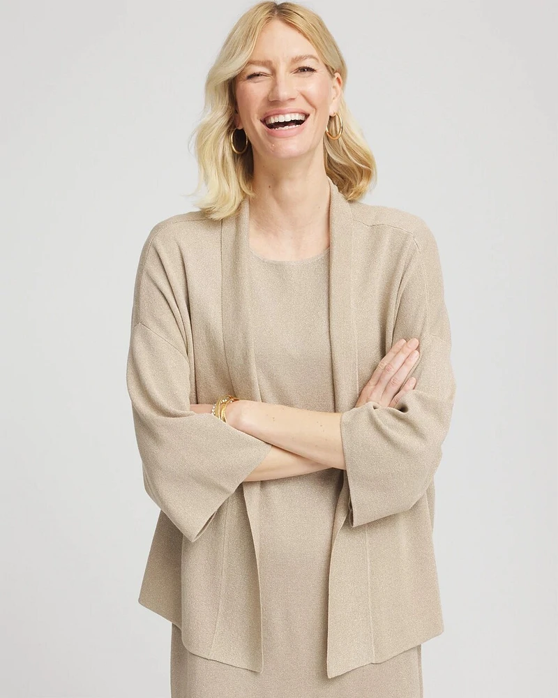 Travelers™ Collection Metallic Knit Cardigan