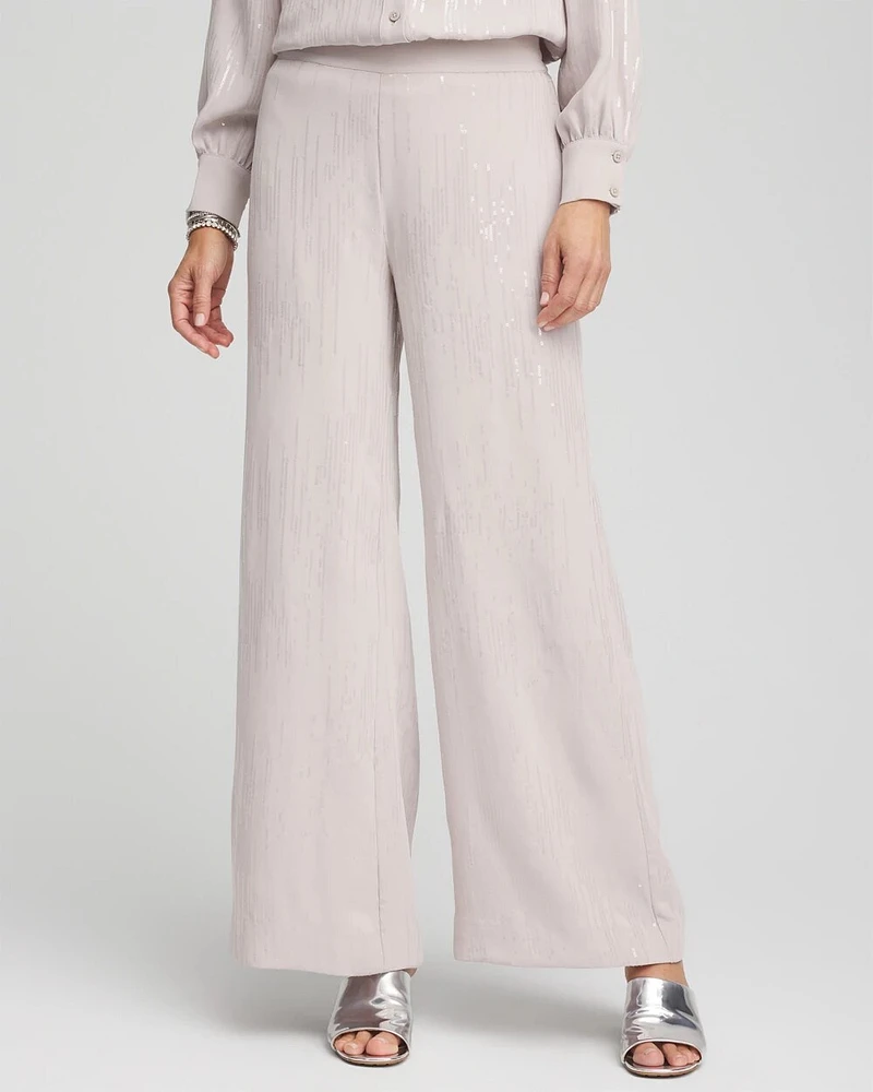 Sequin Wide Leg Pants