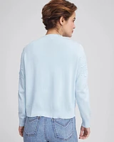 Open-Front Beaded Cardigan