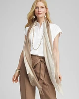 Ombre Metallic Oblong Scarf