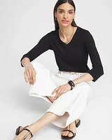 V-neck 3/4 Sleeve Tee