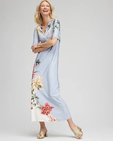 Floral Short Sleeved Maxi Dress