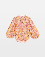 Split-Neck Blouse