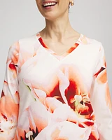 Tropical Floral 3/4 Sleeve Tee