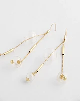 Glass & Gold Drop Earrings