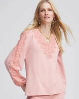 Scalloped-Lace Pima Top