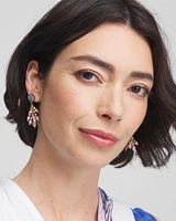 No Droop® Shell Beaded Cluster Earrings