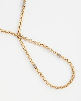 Pavé Barrel Link Necklace
