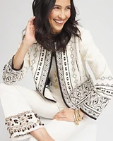 Embroidered Jacquard Tweed Jacket