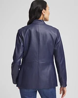 Buttery-Soft Faux Leather Peplum Jacket