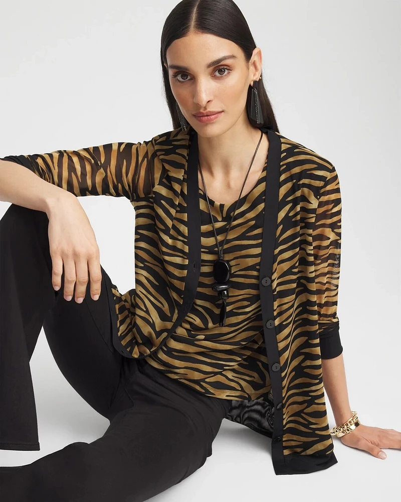 Tiger Print Mesh Tank