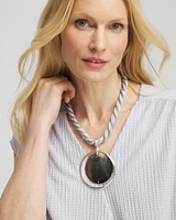 Black Lip Shell Pendant Necklace