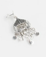 No Droop® Silver Tone Chandelier Earrings