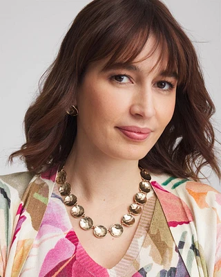 Round Disc Collar Necklace