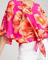 Ecovero™ Tie-Front Frill Sleeve Blouse