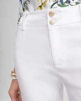 Trapunto Wide Leg Cropped Pants
