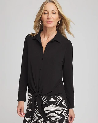 Travelers™ Knit Tie-Front Shirt