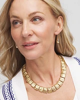 Gold-Tone Crinkle Collar Necklace