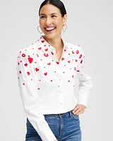 Embroidered Hearts Shirt