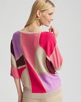 Graphic Intarsia Pullover Sweater