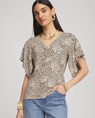 Touch of Cool™ Handkerchief-Sleeve V-Neck Tee