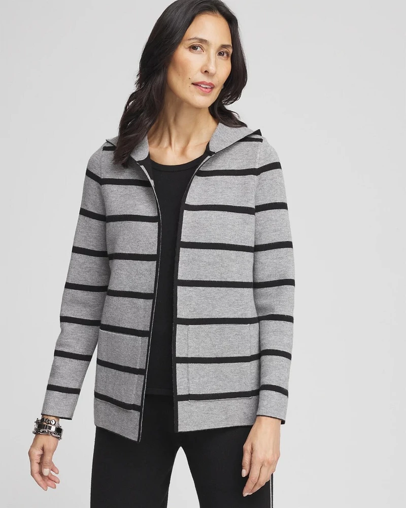 Zenergy® Luxe Reversible Stripe Cardigan