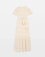 Petite Crochet-Lace Maxi Dress