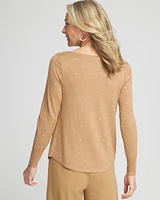 Studded Long Sleeve Pullover Sweater