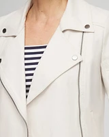 Stretch Knit Moto Jacket